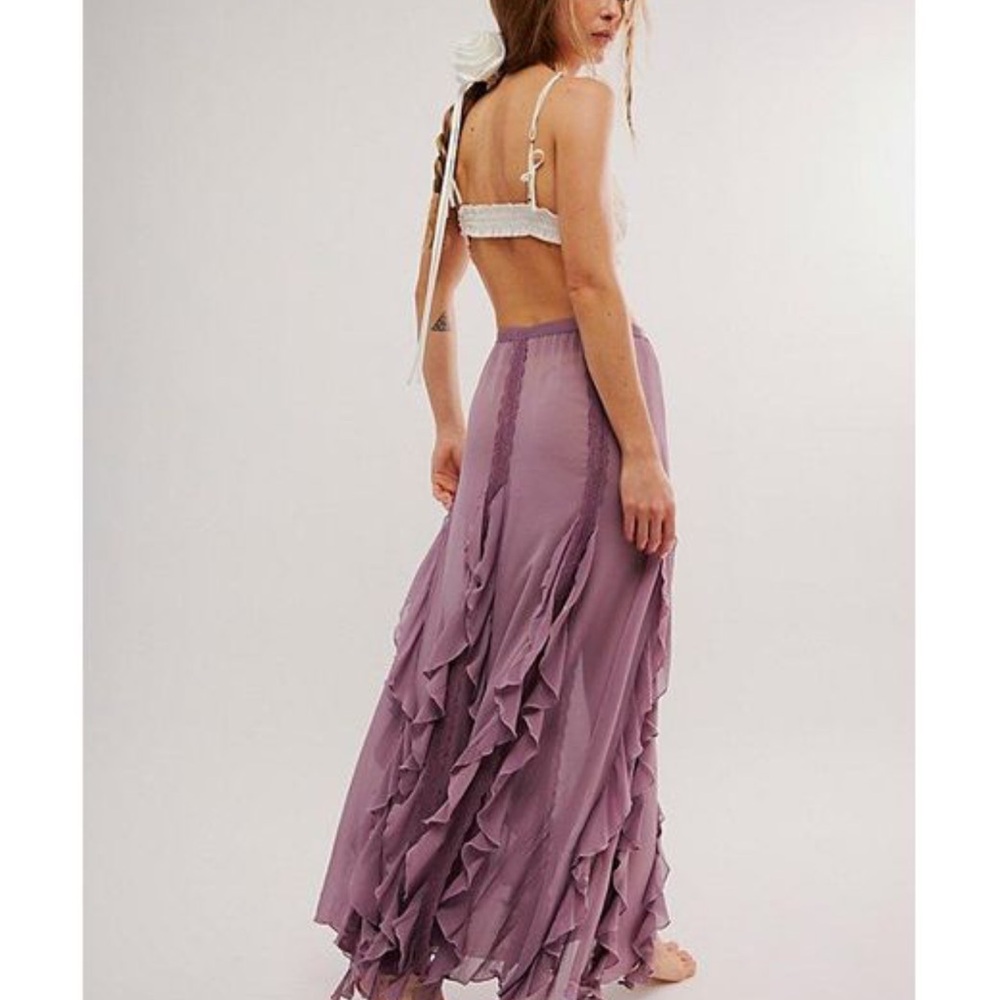 Anthropologie Purple Maxi Skirt